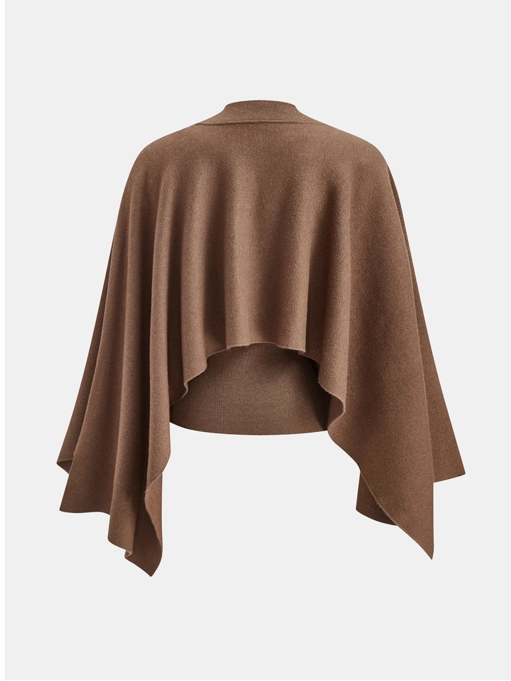 Commense Brown Knit Tank & Capelet Set XS | Quiet Luxury Two-Piece Sweater Set - Picture 4 of 8